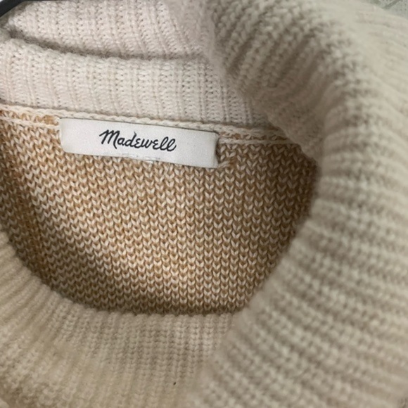 Madewell Window Pane Long Sleeve Turtle Neck Sweater Size Small - Picture 7 of 8